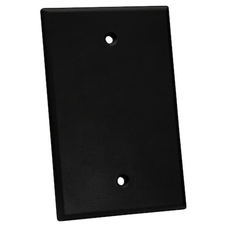 Quest Technology International Oversized Keystone Wall Plate, Single-Gang - Blank, Black NFP-5001